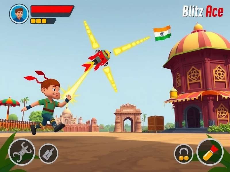 Graph showing Blitz Ace download growth in India